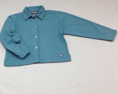 Wms Button French Jacket Teal